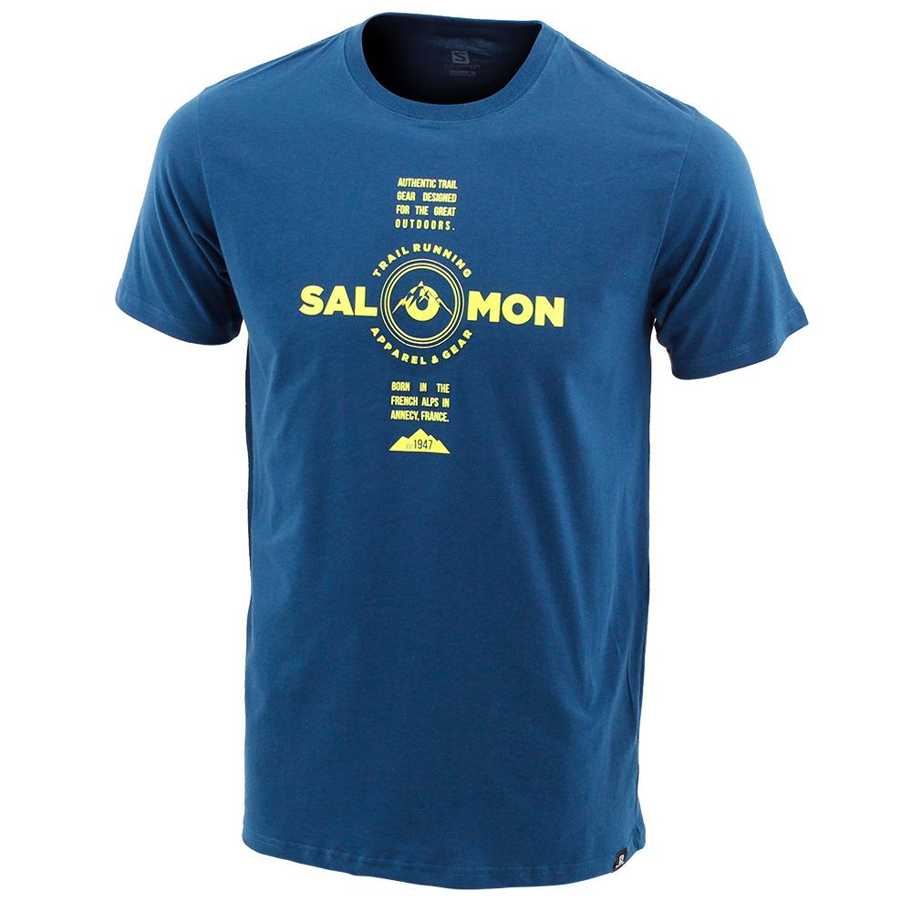 SALOMON UK CROSSROAD SS M - Mens T-shirts Blue,DRKW64029